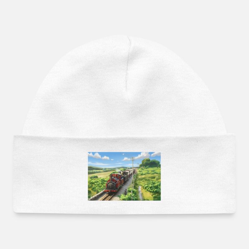 Dduallt Double Header - Baby Organic Beanie - white