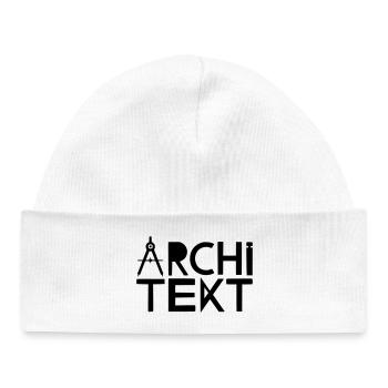 Architekt Schriftzug mit Zirkel - Baby Organic Mütze - Weiß - Vorne