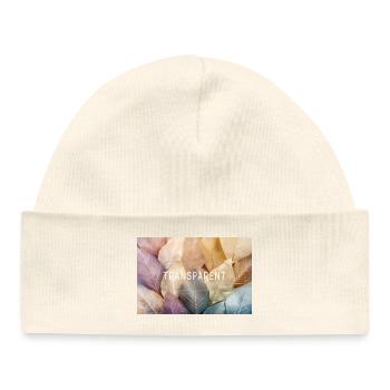 Design minimaliste transparent en verre - Bonnet bébé bio - blanc - Devant