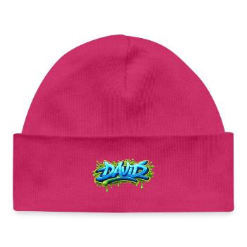 Graffiti name DAVID printable on everything - Baby Organic Beanie - white - Front