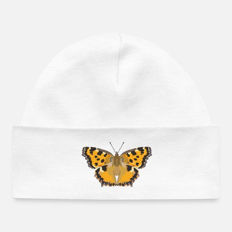Papillons : Le Grand Renard - Bonnet bébé bio - blanc