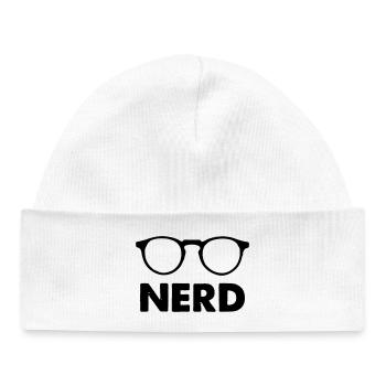 Glasses Nerd - Baby Organic Beanie - white - Front