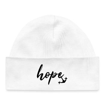 hope Anker by heavenlygoods DESIGN - Baby Organic Mütze - Weiß - Vorne