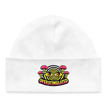 Overstimulated Psychedelic Eyes - Baby Organic Mütze - Weiß - Vorne
