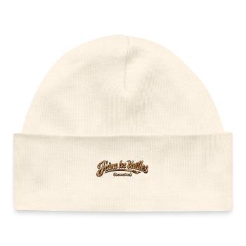 I like old rusty locomotives - Baby Organic Beanie - white - Front