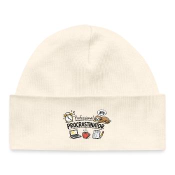 Professional Procrastinator – Sloth Office Humor - Baby Organic Beanie - white - Front
