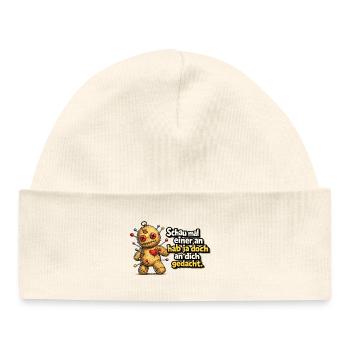 Voodoo doll needles and heart - Baby Organic Beanie - white - Front