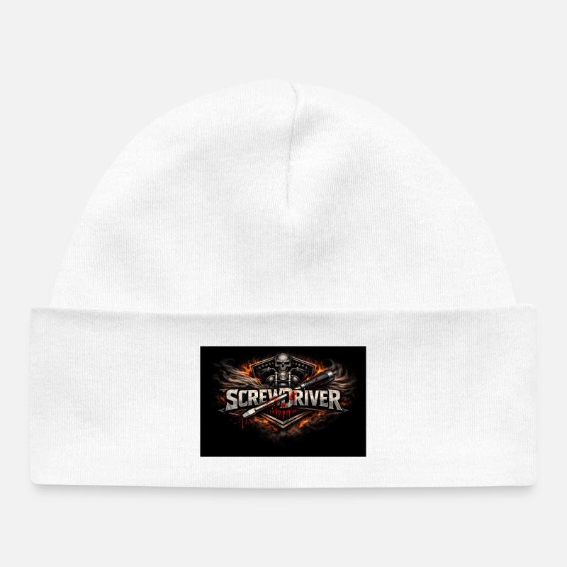GARAGE À OUTILS NOIR - Bonnet bébé bio - blanc