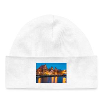 Wismar in the evening - Baby Organic Beanie - white - Front