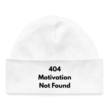 404 motivation not found - Baby Organic Beanie - white - Front