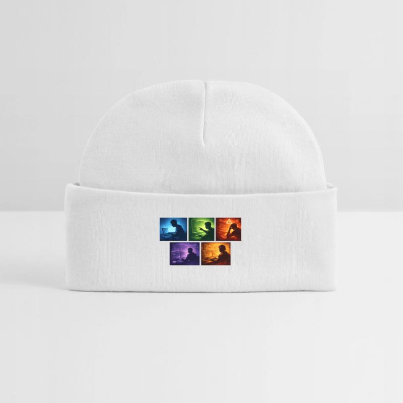 Multi-Screen Code Shadow Baby Organic Beanie
