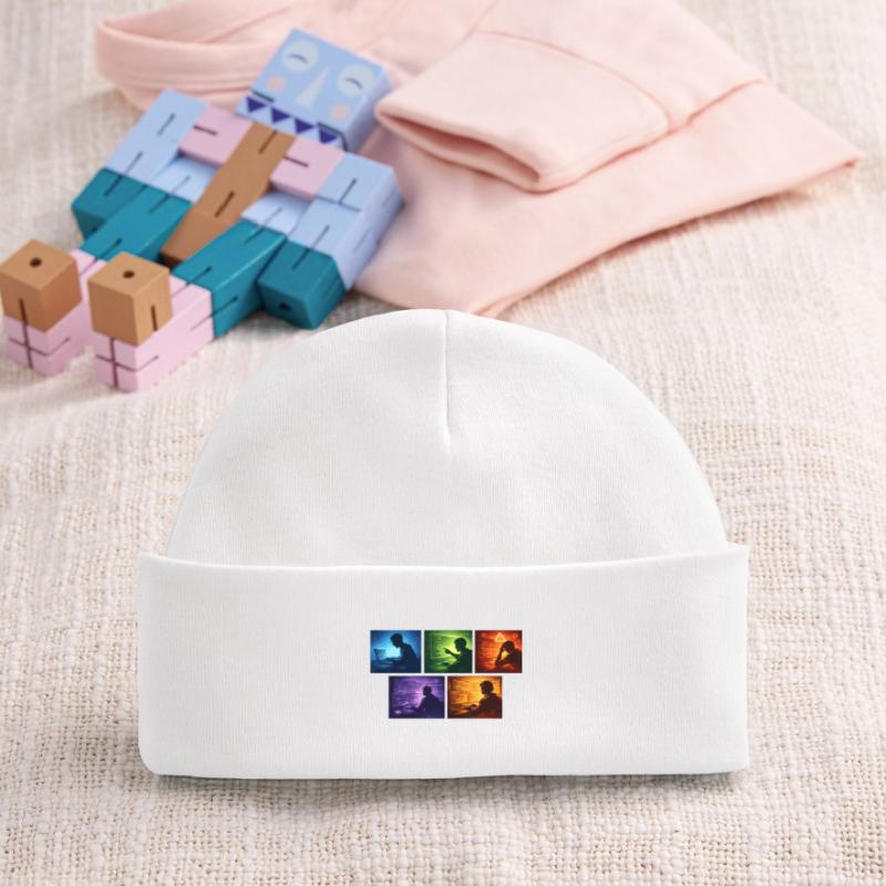 Multi-Screen Code Shadow Baby Organic Beanie