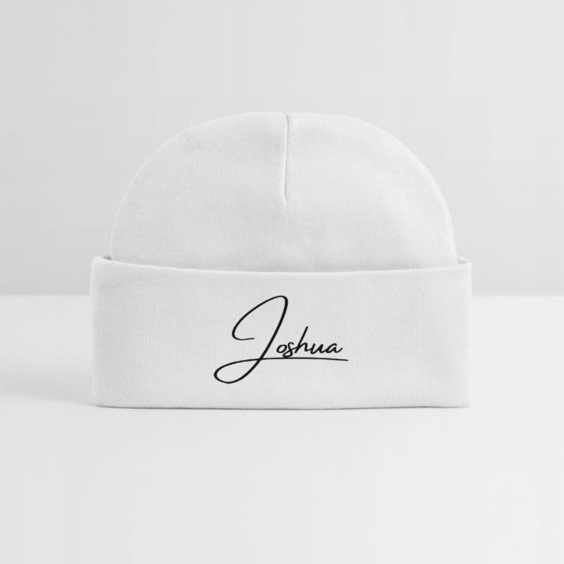 Joshua Name - Elegant Cursive Script Baby Organic Beanie