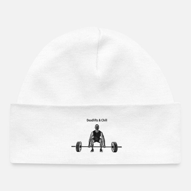 Deadlifts_and_chill - Bonnet bébé bio - blanc
