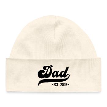 Father 2026 New Dad 2026 - Baby Organic Beanie - white - Front