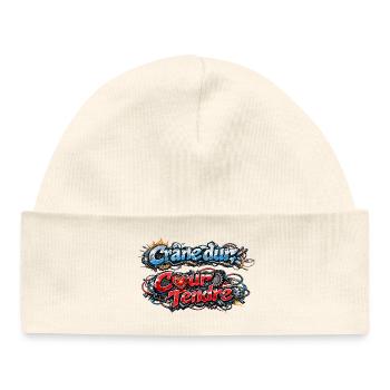CyberMecanik - Hard Skull Tender Heart - Baby Organic Beanie - white - Front
