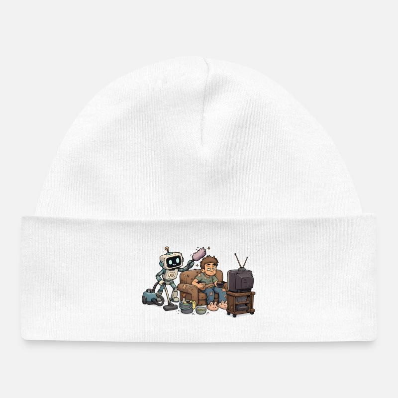 Profitez-vous de la vie - Bonnet bébé bio - blanc