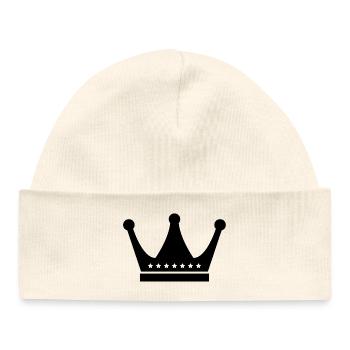 Crown - Baby Organic Beanie - white - Front