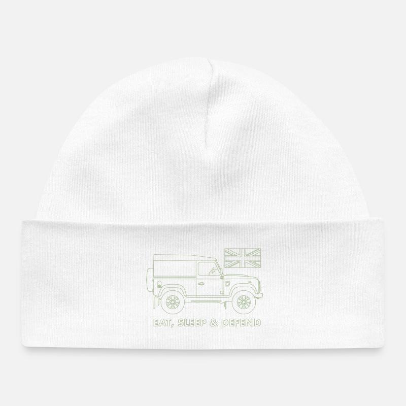 Eat, Sleep & Defend - Bonnet bébé bio - blanc