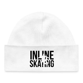 inline skating - Baby Organic Beanie - white - Front