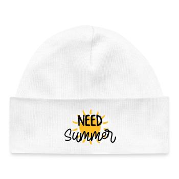Sommer / Urlaub / Strand / Sonne - Baby Organic Mütze - Weiß - Vorne