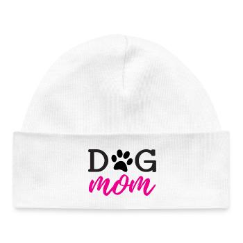 Dog Mom - Baby Organic Beanie - white - Front