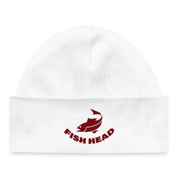 FISH HEAD - Baby Organic Beanie - white - Front
