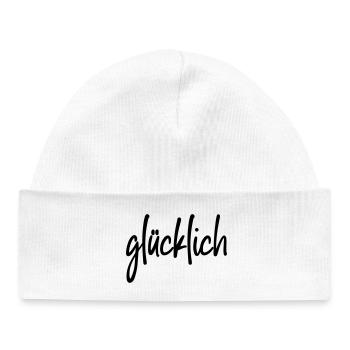 glücklich - Baby Organic Mütze - Weiß - Vorne