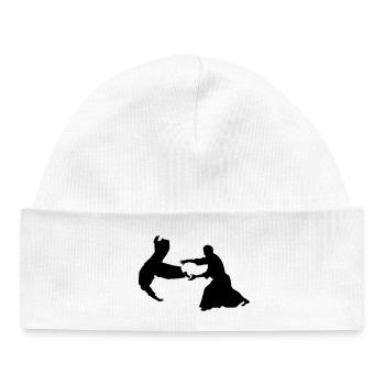 Aikido throw - Baby Organic Beanie - white - Front