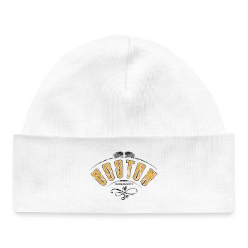 Boston grunge effect - Baby Organic Beanie - white - Front