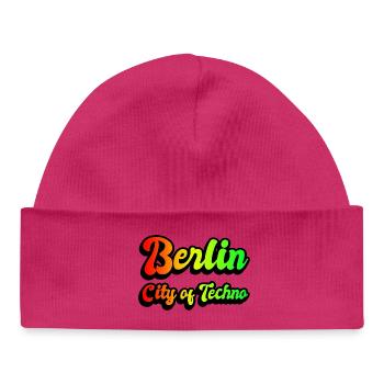 Berlin Stadt des Technos Regenbogen - Baby Organic Mütze - Weiß - Vorne