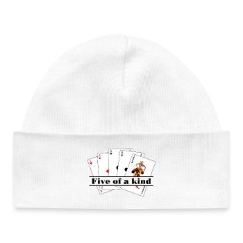 Five of a kind text banner - Baby Organic Beanie - white - Front