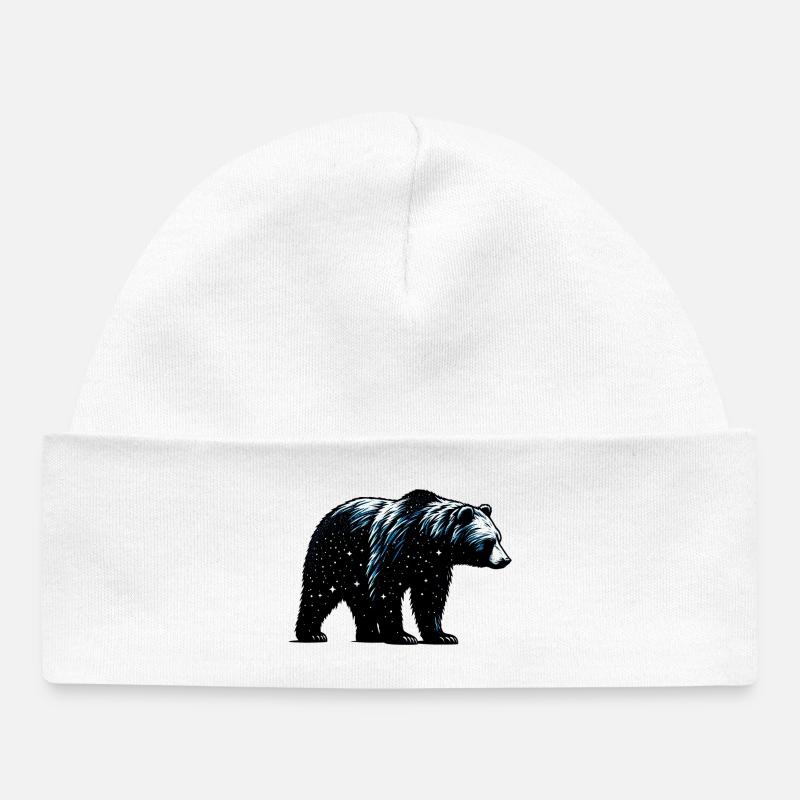 Ours - Bonnet bébé bio - blanc