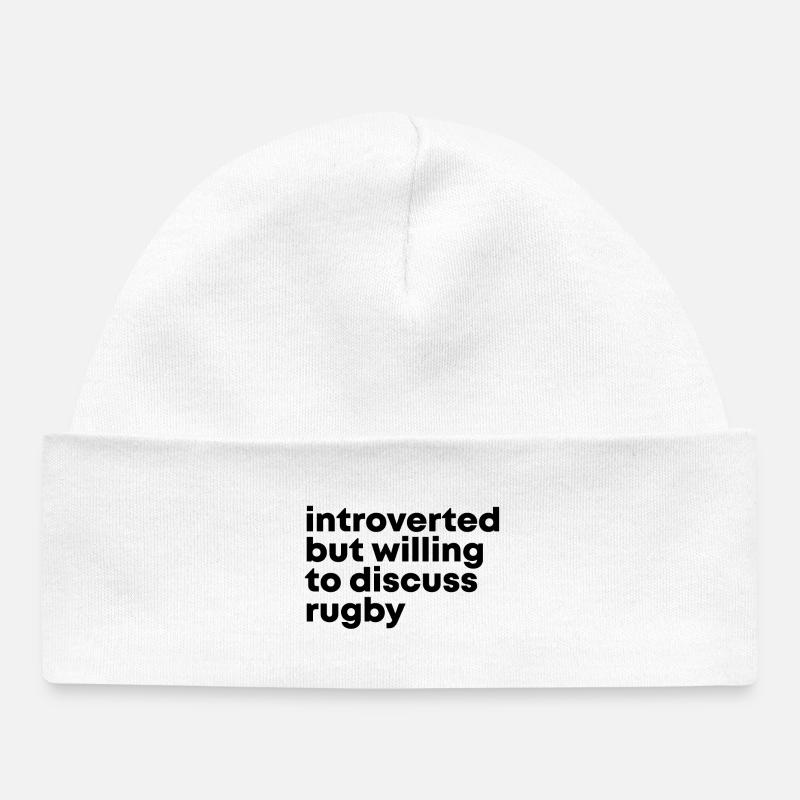 rugby - Bonnet bébé bio - blanc