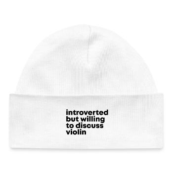 violon - Bonnet bébé bio - blanc - Devant