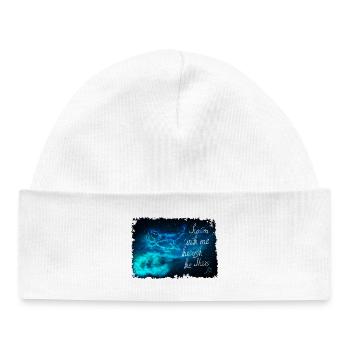 Nagez à travers les étoiles - Bonnet bébé bio - blanc - Devant