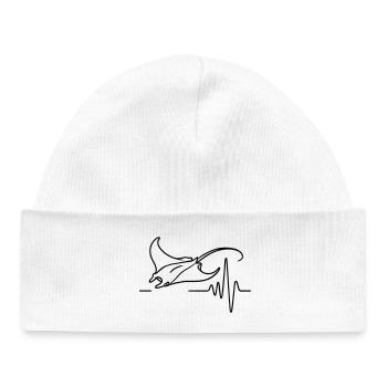 Manta Rays – Heartbeat of the Ocean - Baby Organic Beanie - white - Front