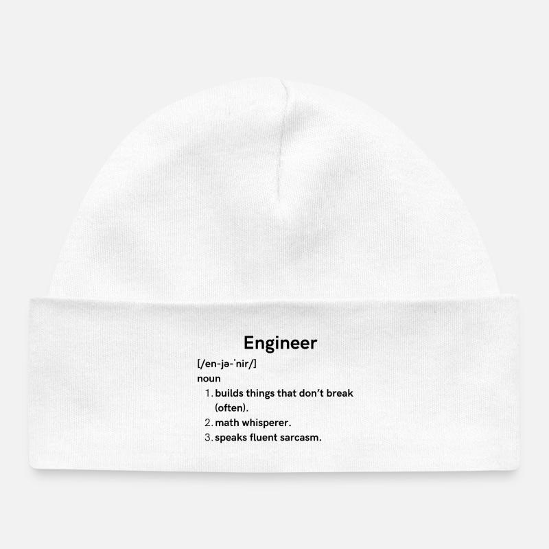 ingénieur - Bonnet bébé bio - blanc
