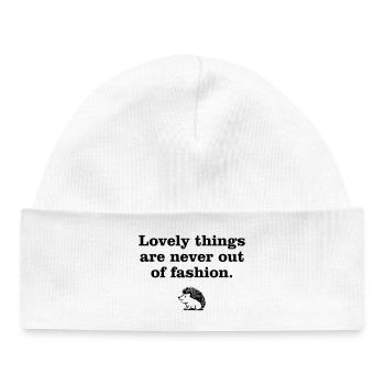 Lovely Things par Hedgehog Vintage - Bonnet bébé bio - blanc - Devant