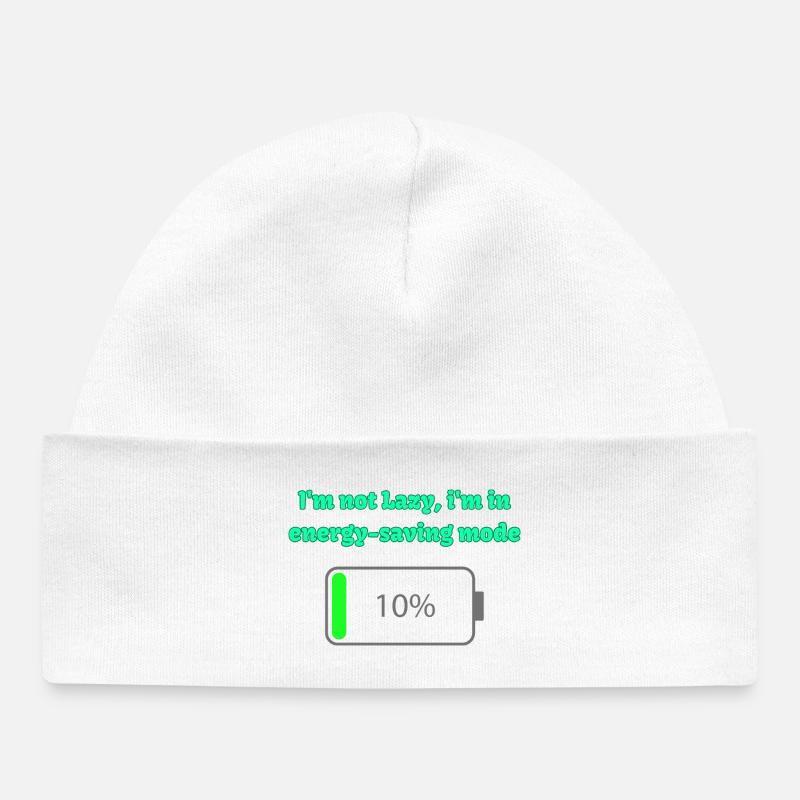 Mode d’économie d’énergie : pas paresseux - Bonnet bébé bio - blanc