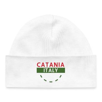 Catane, Italie, Emblème - Bonnet bébé bio - blanc - Devant