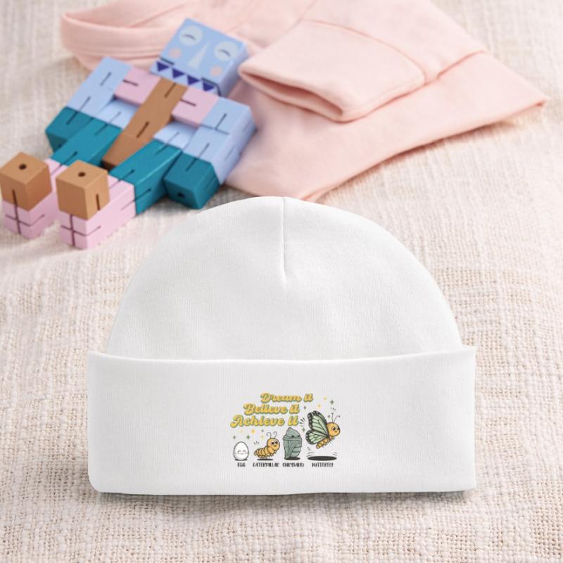 Chenille Papillon Ecole Evolution Cadeau Bonnet bébé bio