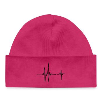 Heartbeat - Rhythm of Life - Baby Organic Beanie - white - Front