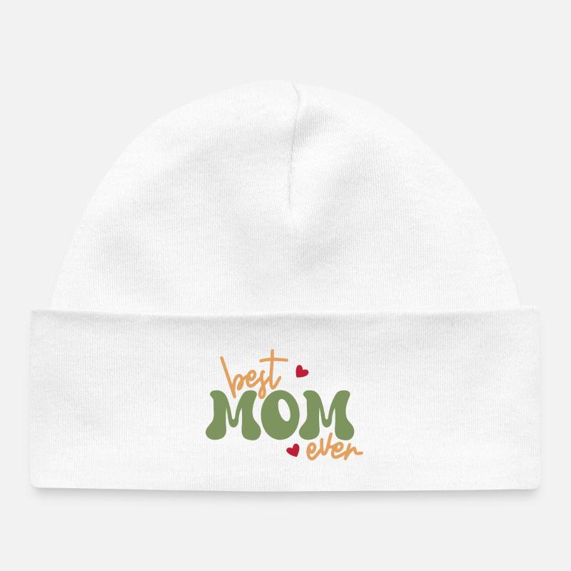 Meilleure maman de tous les temps - Bonnet bébé bio - blanc