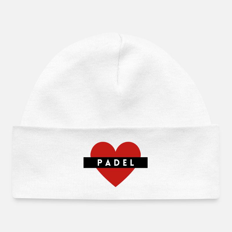 Padel Love / Heart - Bonnet bébé bio - blanc