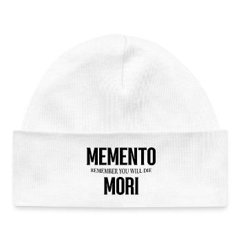 Memento Mori – Remember You Will Die - Baby Organic Beanie - white - Front