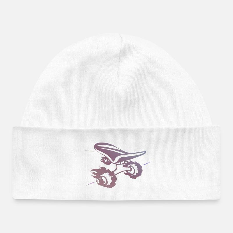 Gradient skateboard Silhouette Ride - Bonnet bébé bio - blanc