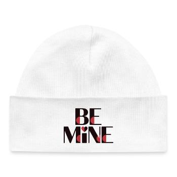 Be Mine Rote Akzente - Baby Organic Mütze - Weiß - Vorne