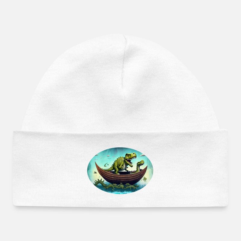 Dino Ark - Bonnet bébé bio - blanc