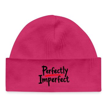 Perfectly Imperfect Statement for Self-Love - Baby Organic Beanie - white - Front